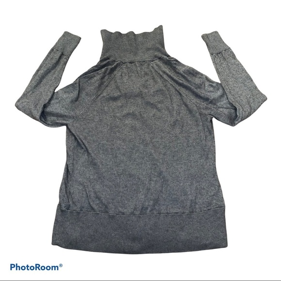 Lafayette 148 New York Gray Cashmere Blend Full Zip Sweater Jacket size Medium - Picture 2 of 6